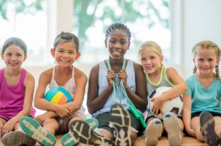 picture of children with olympic sports equipment
