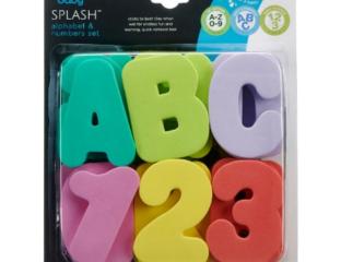 picture of SPLASH alphabet and number set