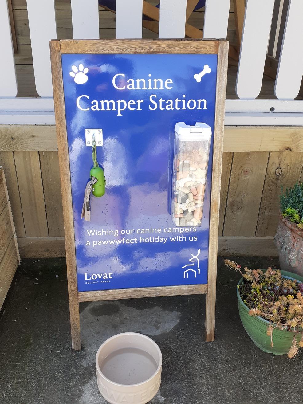 picture of doggy treat station at sun haven holiday parks