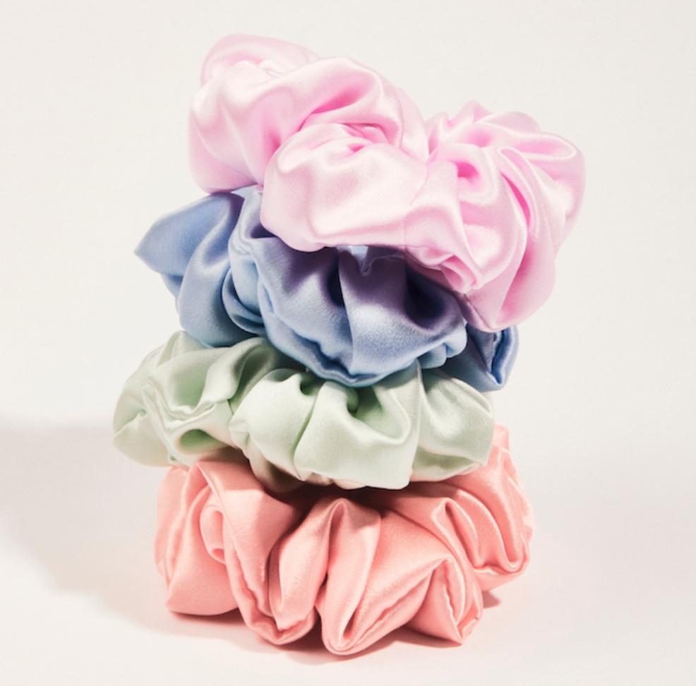 picture of silk hair scrunchies