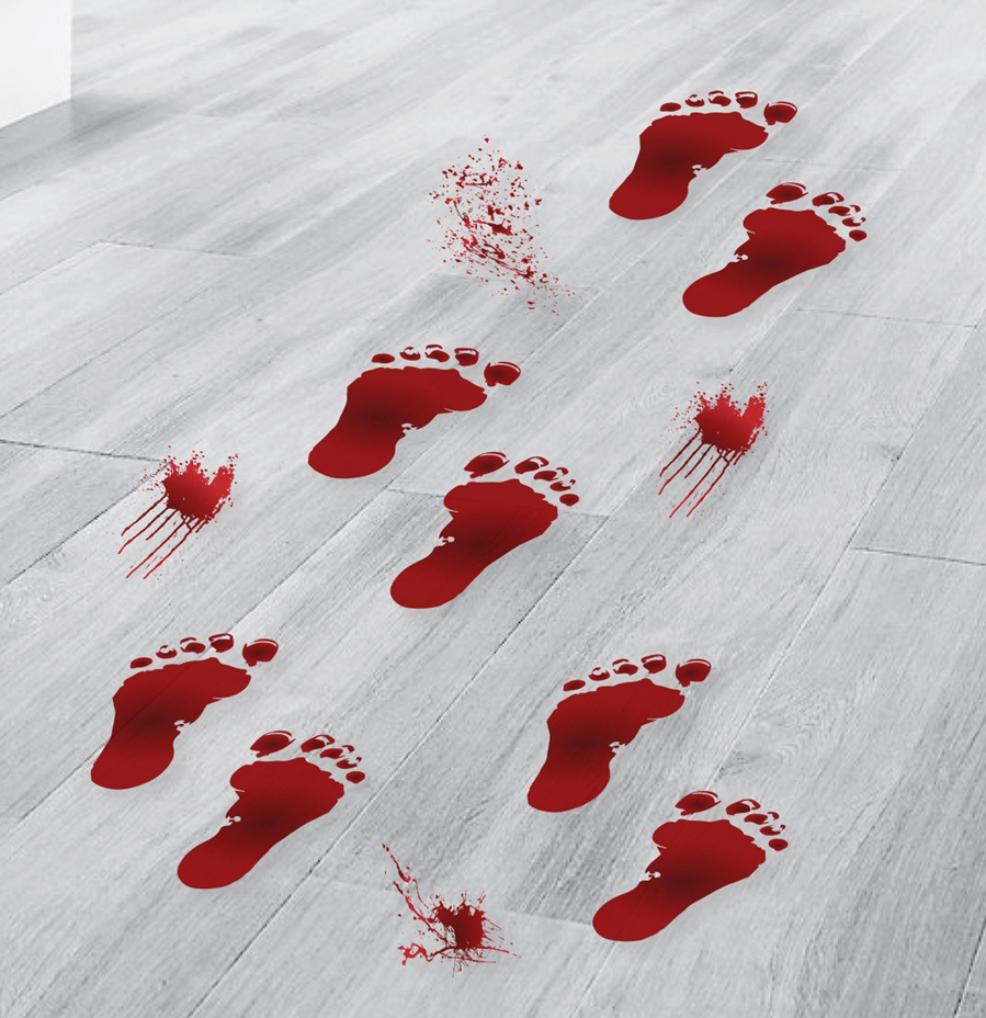 picture of Blood splatter footprint stickers