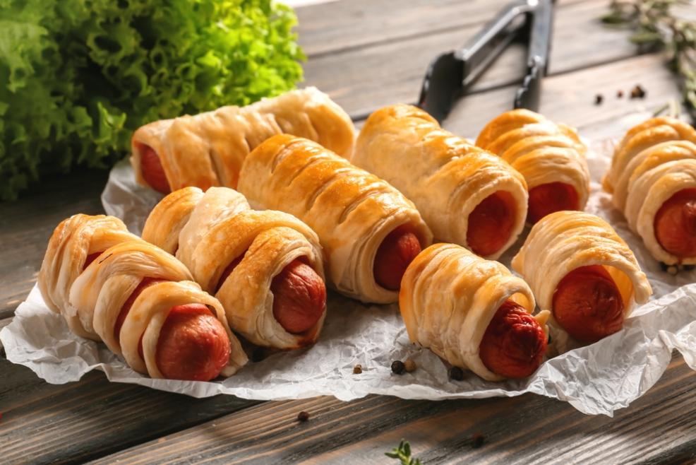 picture of Cheesy hot dog puffs shutterstock