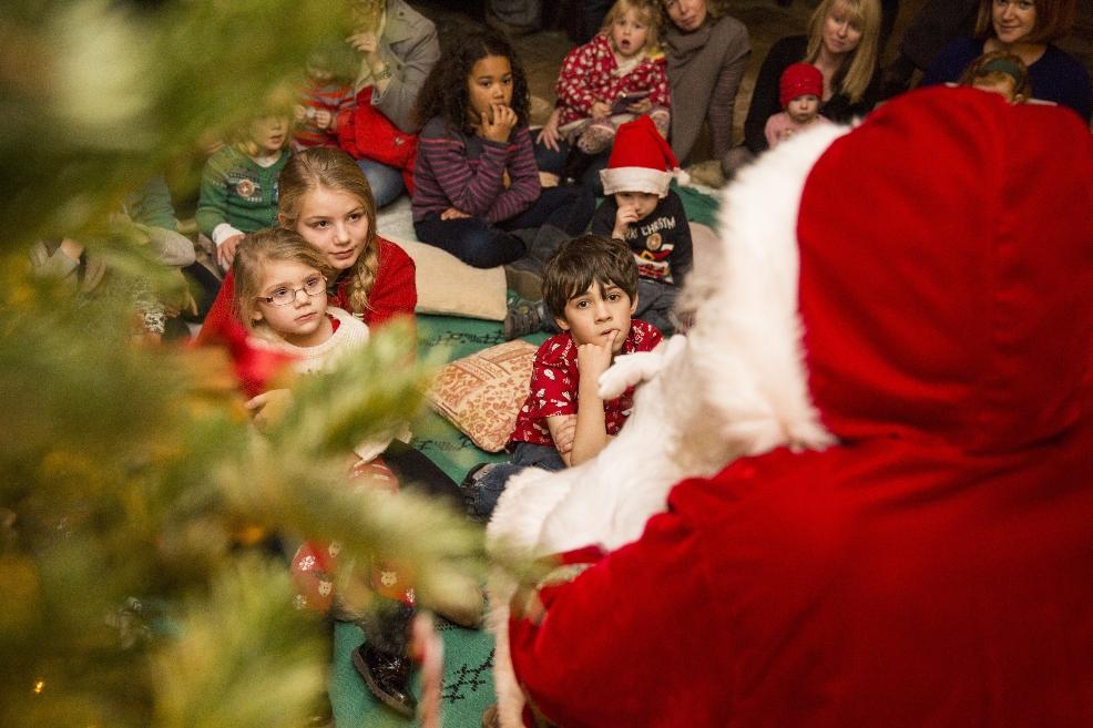 picture of Children listening to Father Christmas