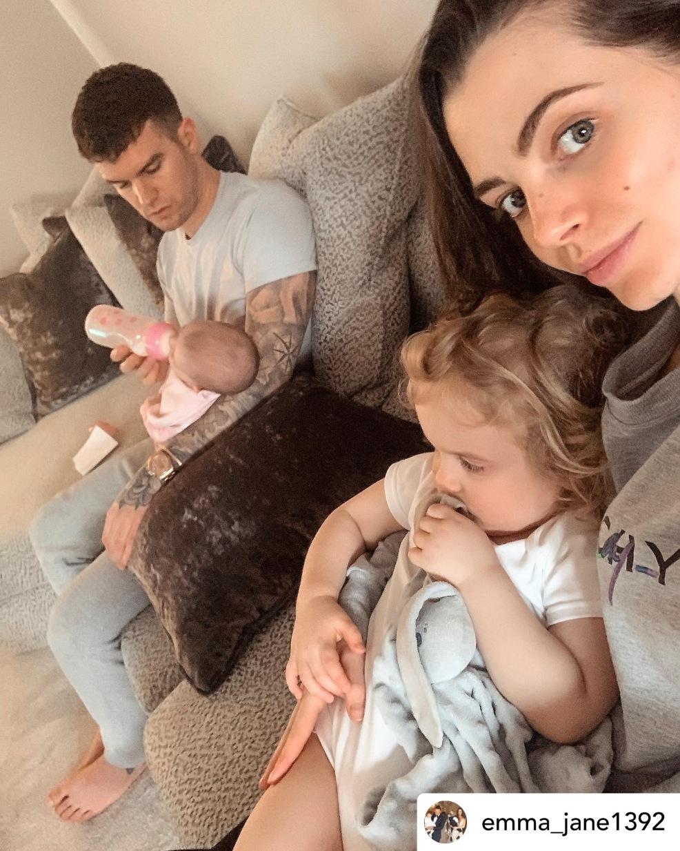 picture of emma jane with gary beedle and their children