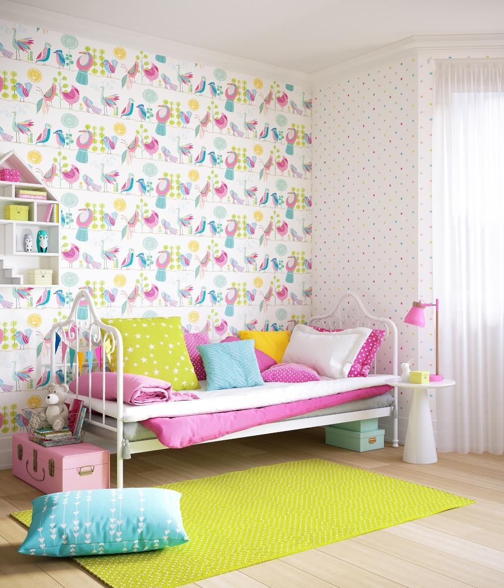 picture of Feather Fandango in Candy Apple wallpaper
