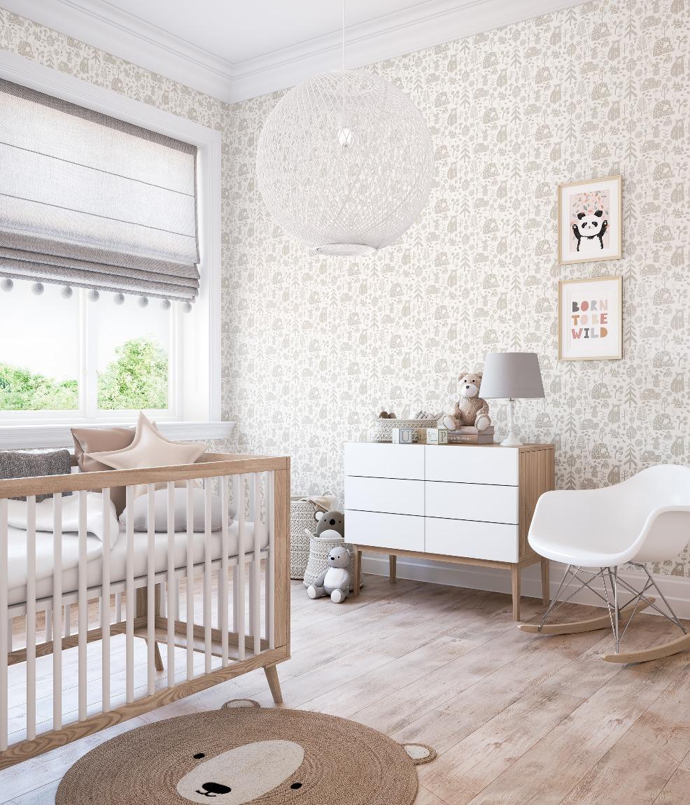 picture of Honeywood Bears in Dove wallpaper