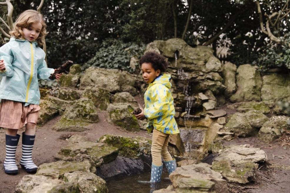 picture of children on a muddy walk