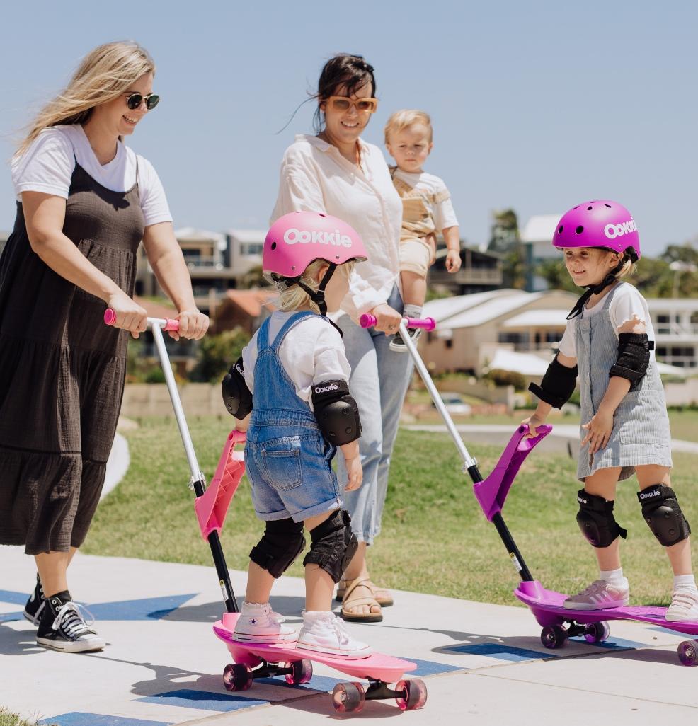 picture of family out on ookkie skateboards