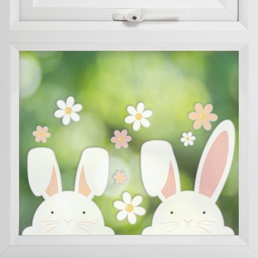 picture of Peeking Bunny Window Stickers 