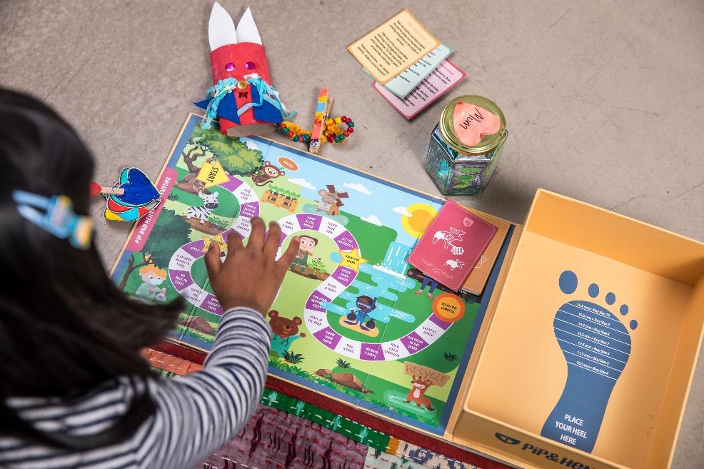 picture of pip and henry shoe box packaging