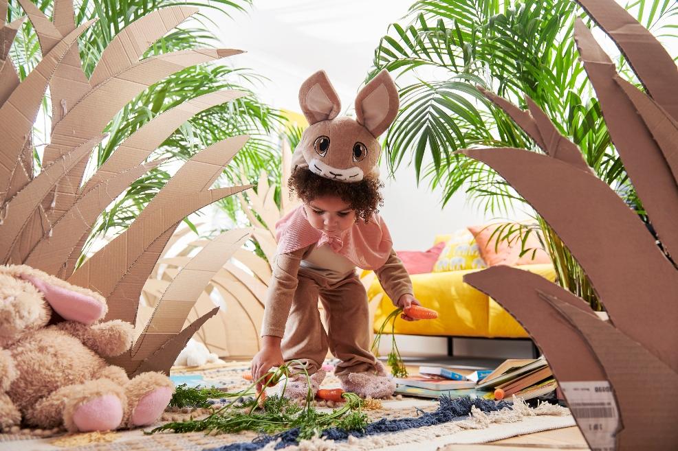 picture of a child in a flopsy rabbit costume from sainsburys