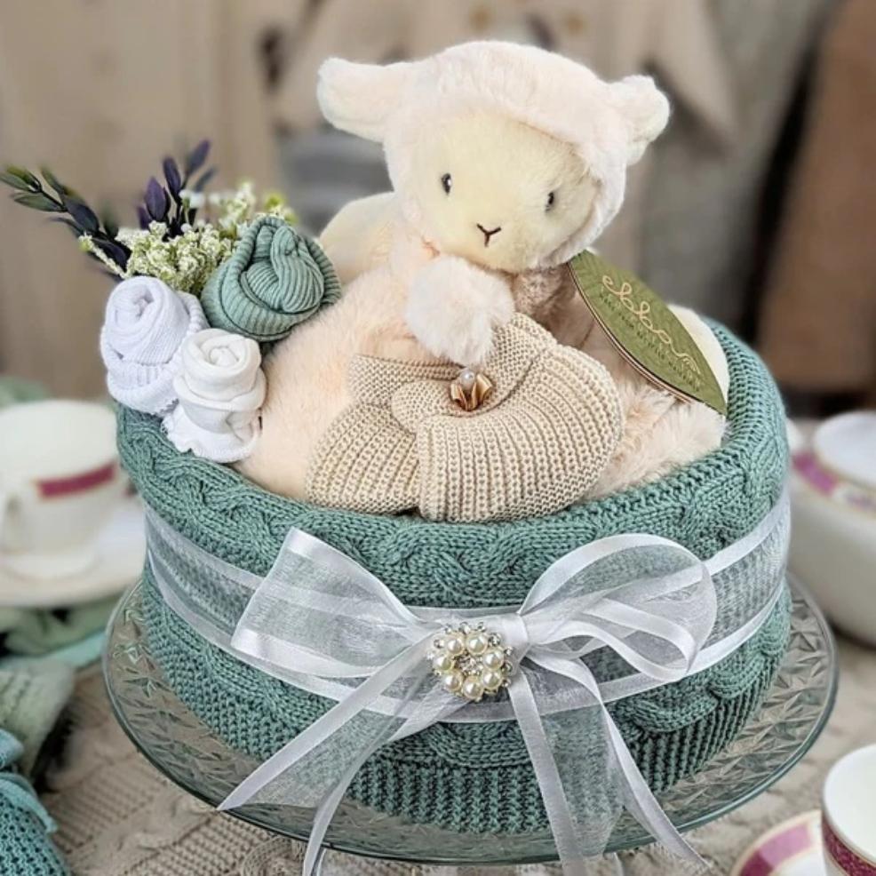 picture of Bumbles and Boo Eco Nappy cake precious little lamb