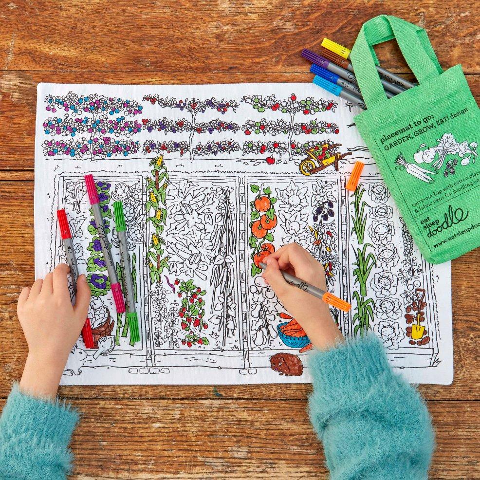 picture of garden grow eat! placemat to go
