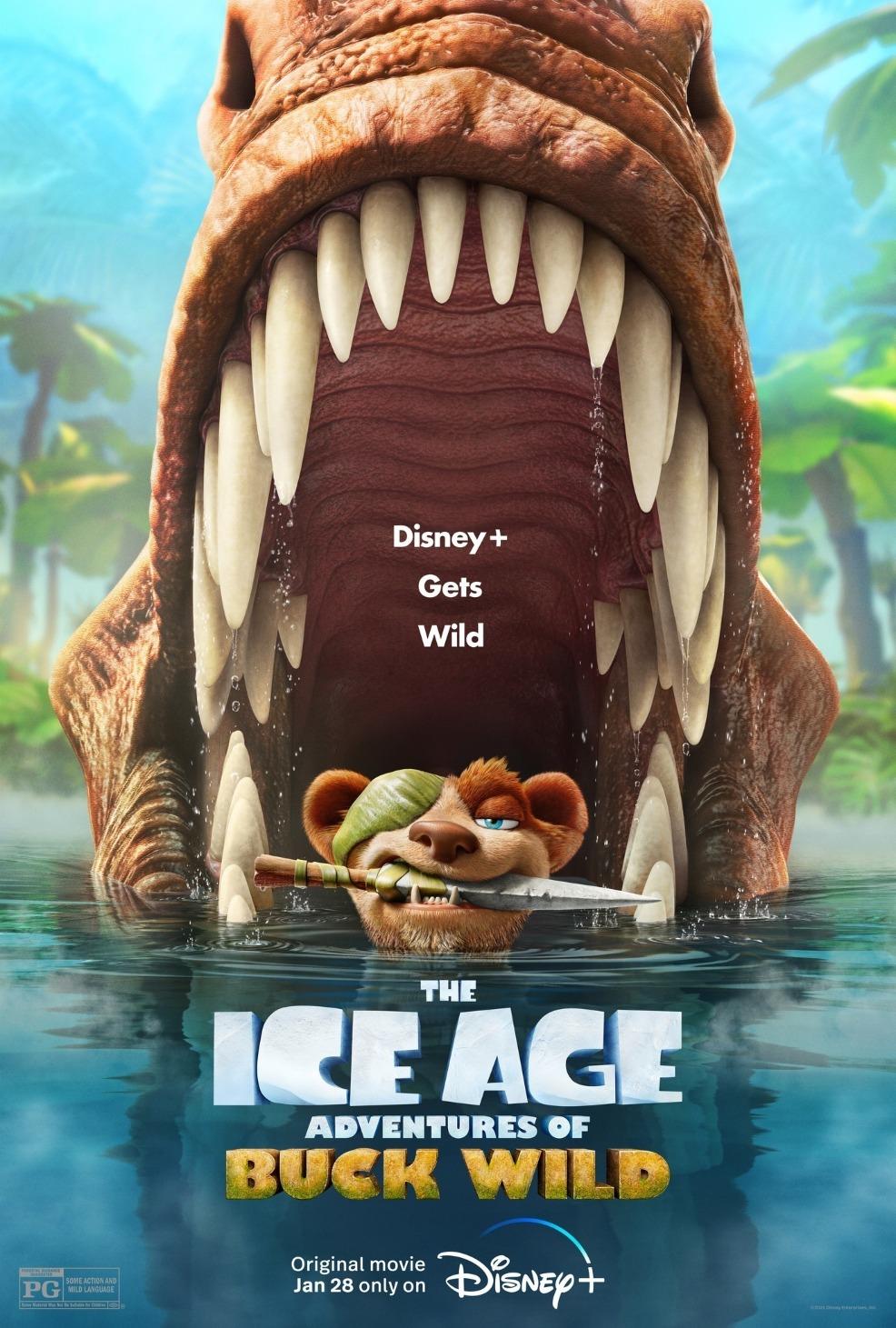 picture of a promo poster for new ice age movie the adventures of buck wild