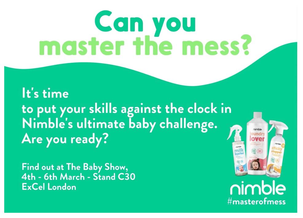 picture of nimbles advert for the baby show