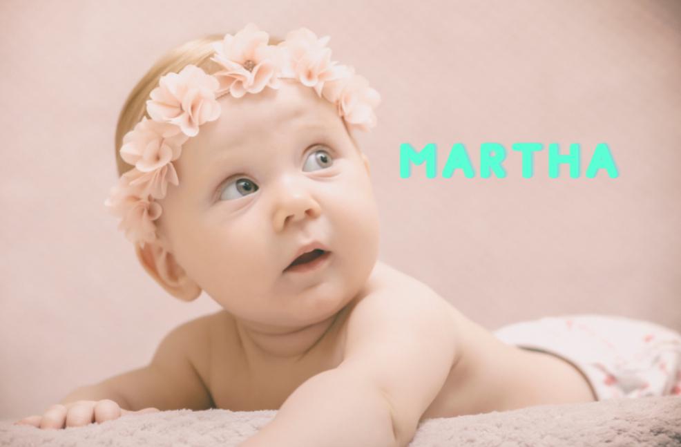 picture of a baby with the name martha