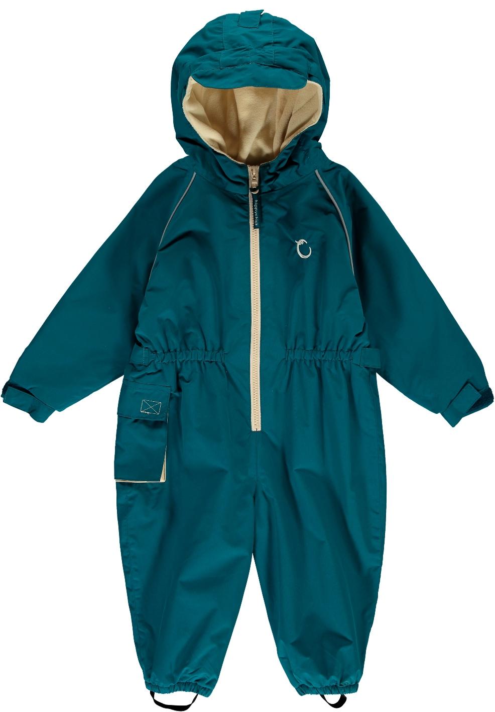 picture of Hippychick Fleece Lined puddle suit in Peacock Green