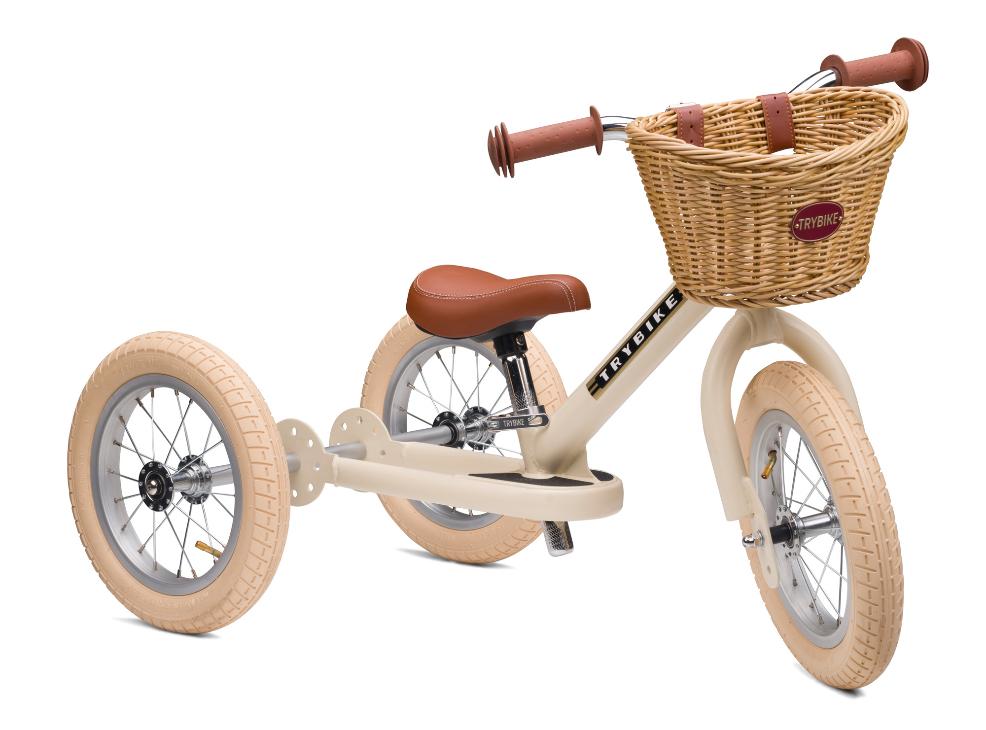 picture of childrens Trybike Cream with Basket