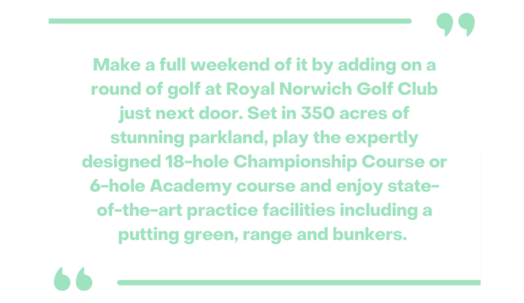 picture of texting explaining All about Royal Norwich Golf Club