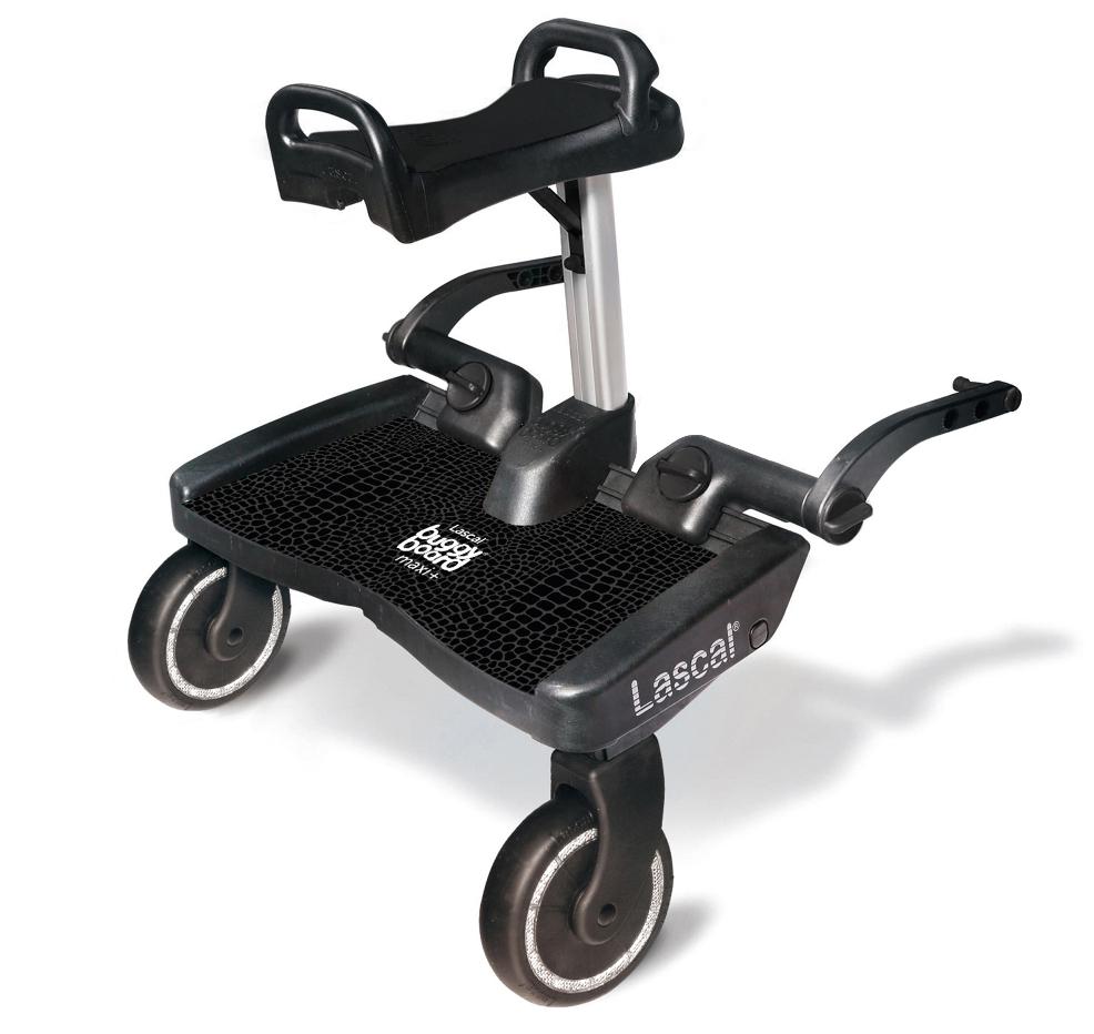 picture of Lascal Maxi plus buggyboard in BlackCroc design with toddler seat