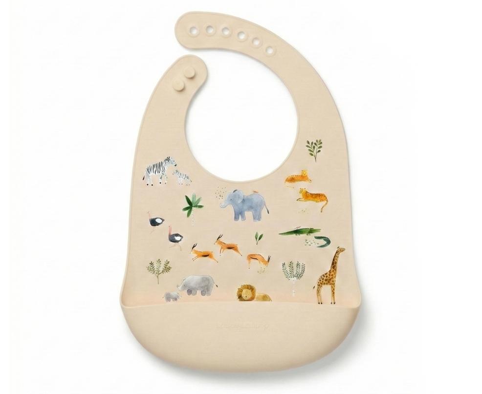 picture of Loulou Lollipop SiliconeBib in Safari Jungle