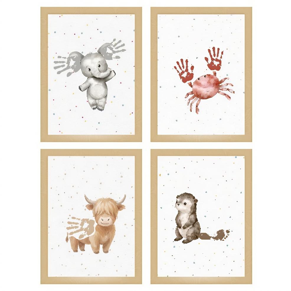 Tiny Tiptoes animal themed A4 or A5 keepsake prints picture of Tiny Tiptoes animal themed A4 or A5 keepsake prints