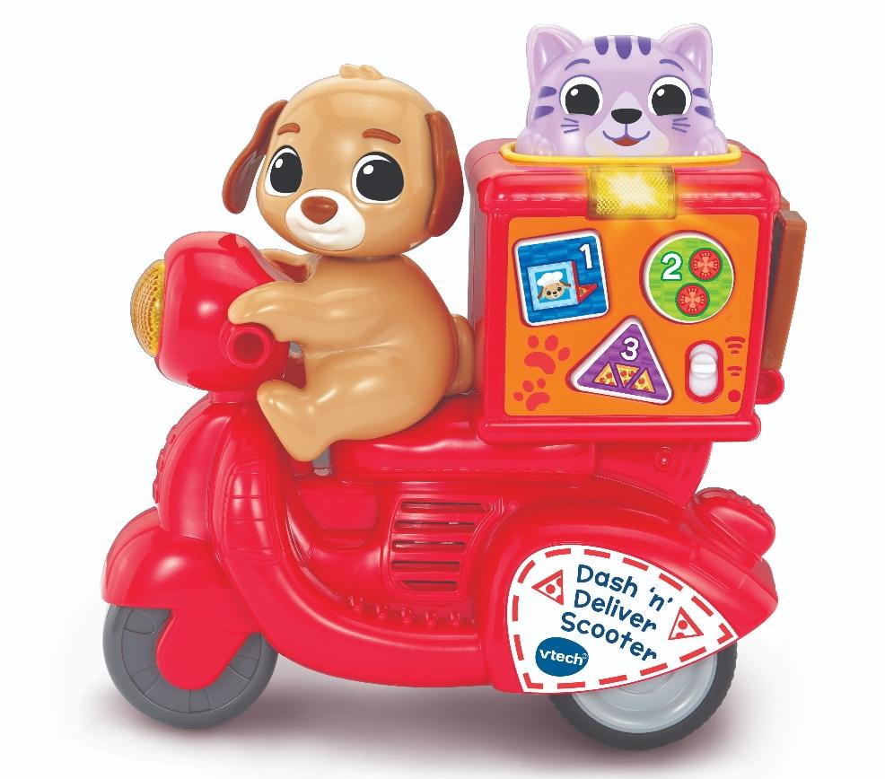 picture of VTech Baby Dash ’n’ Deliver Scooter interactive ride-on style toy with music and pretend play features