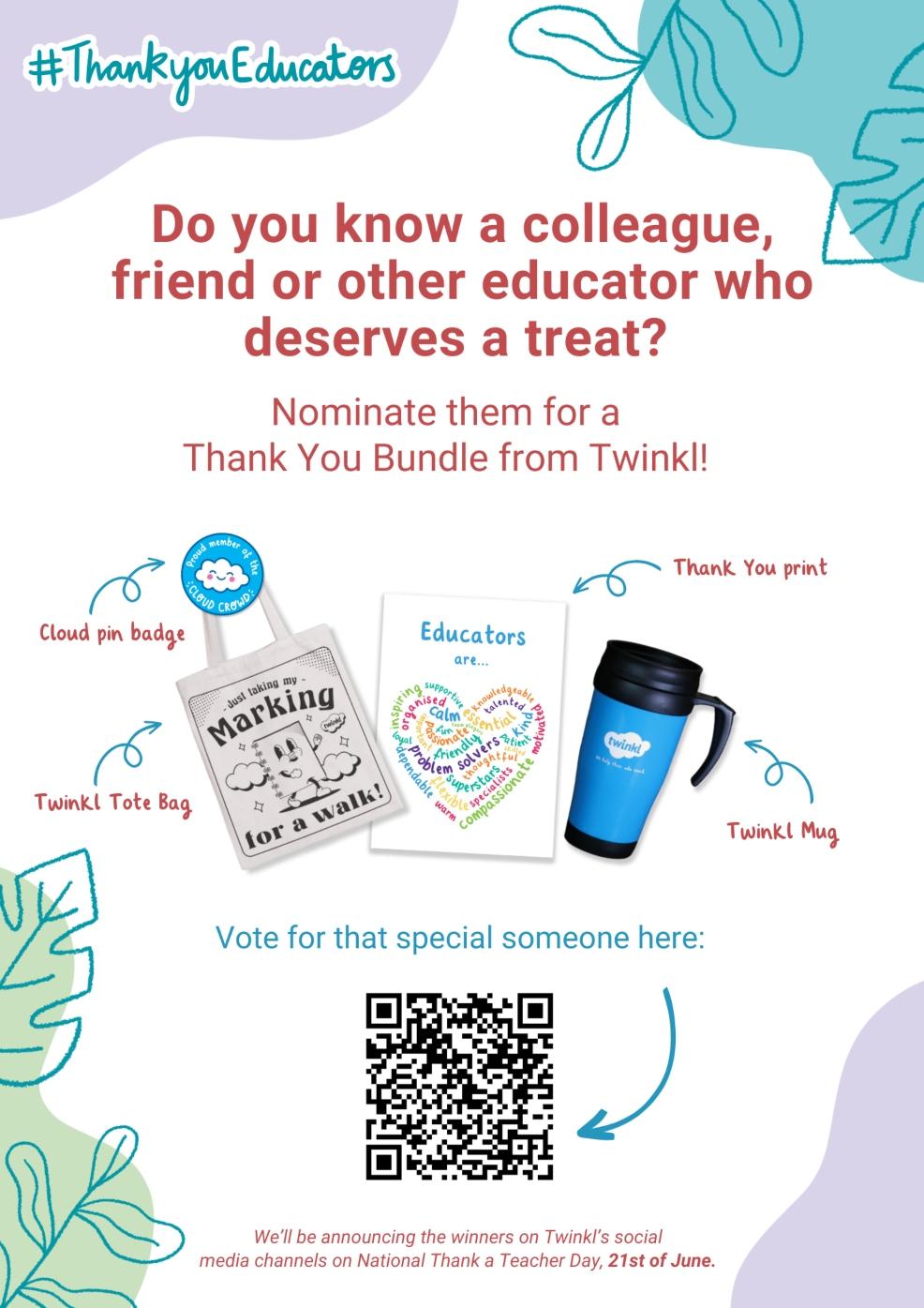 picture of a Thankyou Educators Giveaway poster