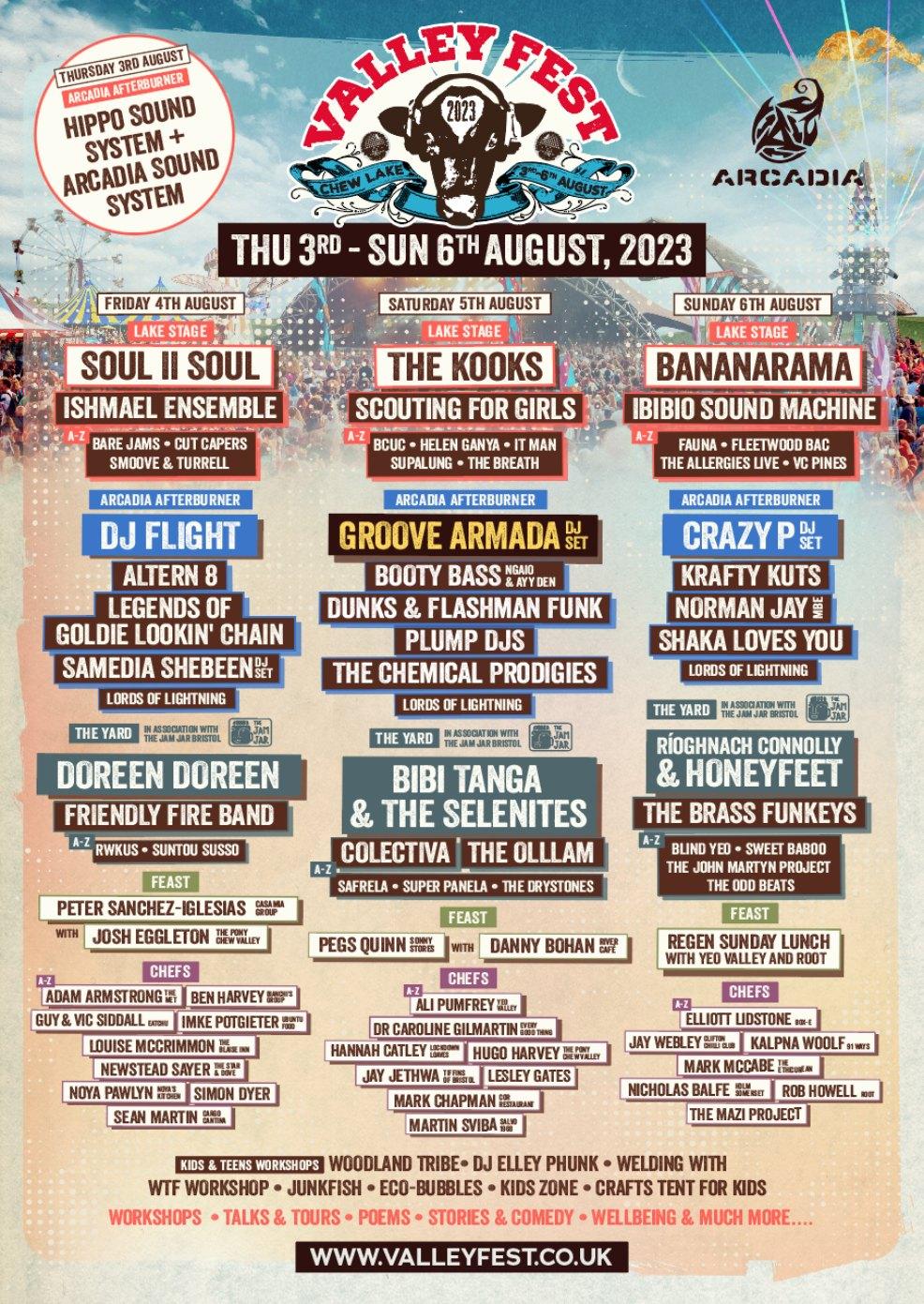 picture of GA Line up poster Vfest 23