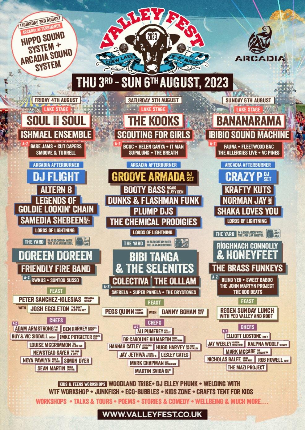 GA Line up poster Vfest 23 picture of GA Line up poster Vfest 23