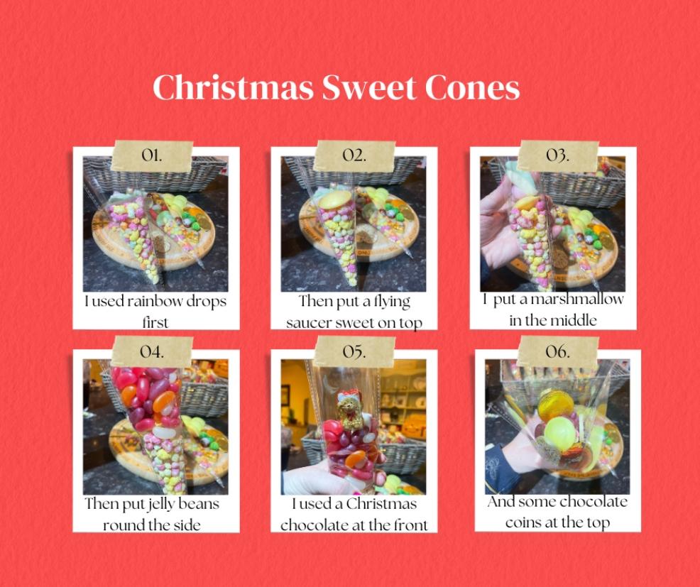 picture of How to make Christmas sweet cones