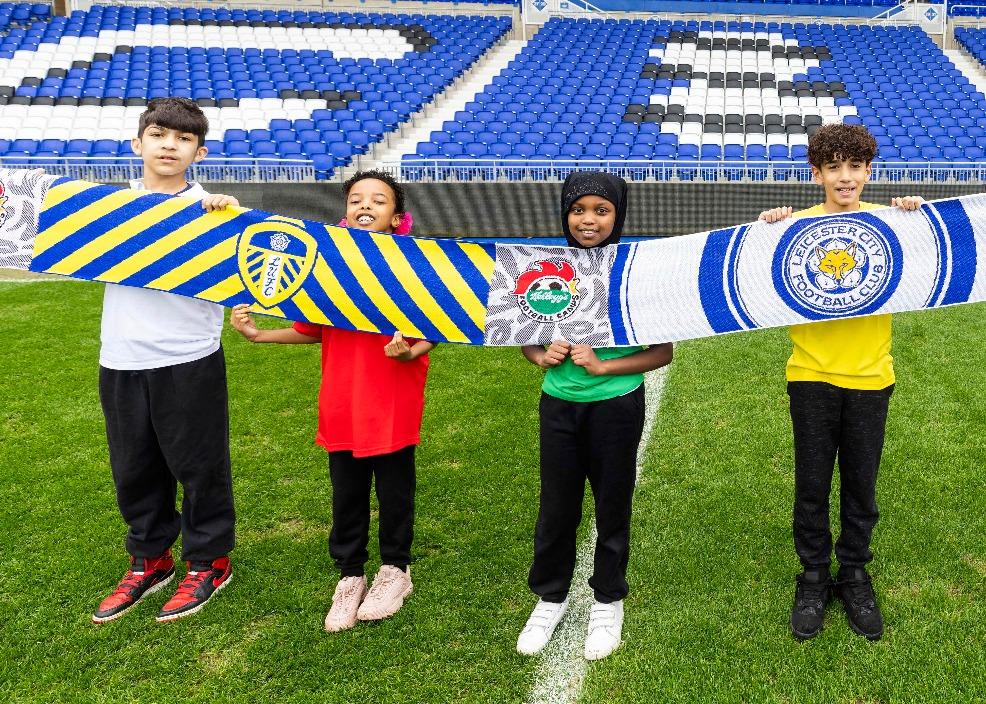 picture of Kids at Kelloggs Football Camps launch