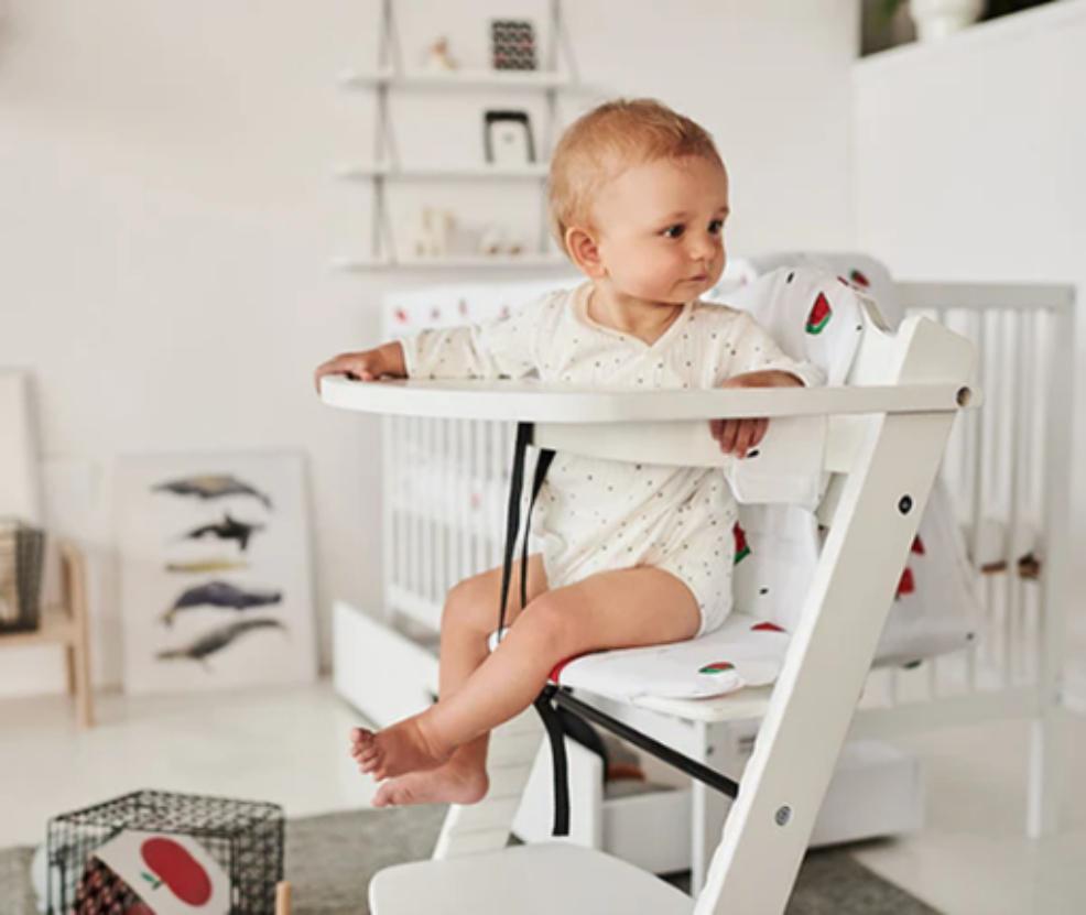 picture of a baby in the Mokee Yummee High Chair