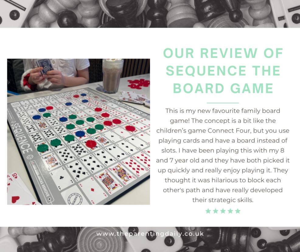 picture of Our review of sequence the board game