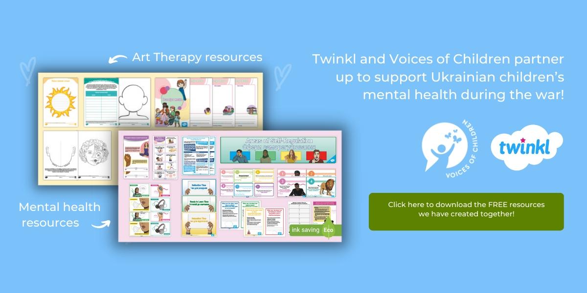 picture of Twinkl supporting ukrainian childrens mental health