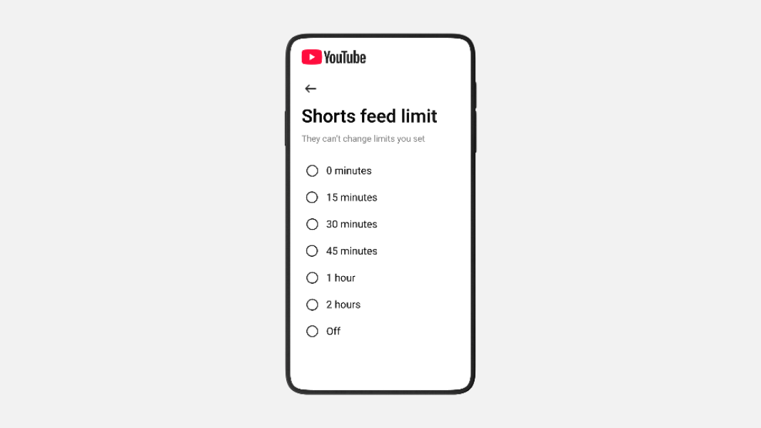 picture of a YouTube Shorts Control UX with Logo