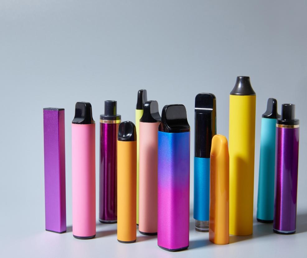 picture of a collection of different coloured vapes