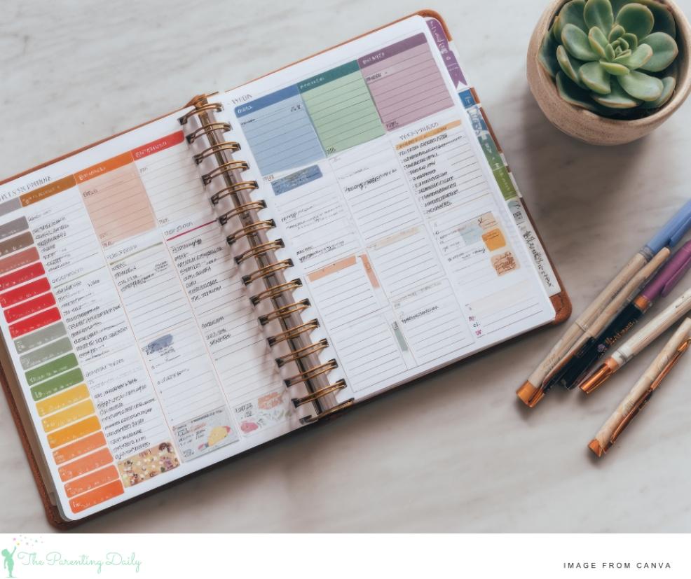 picture of a colourful planner to help a level students prepare their study schedule