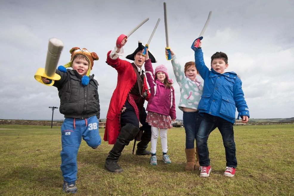 picture of children dresses as Pirates At Whitby Abbey