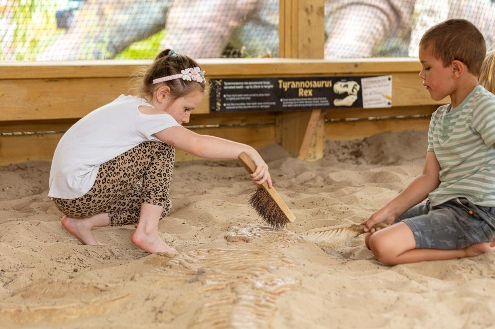 picture of children in sand pit at Dinosaur Adventure Park