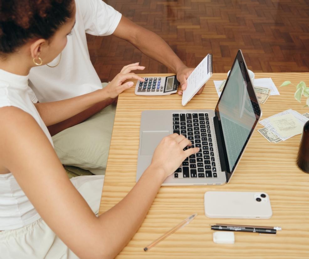 picture of a couple looking at finances
