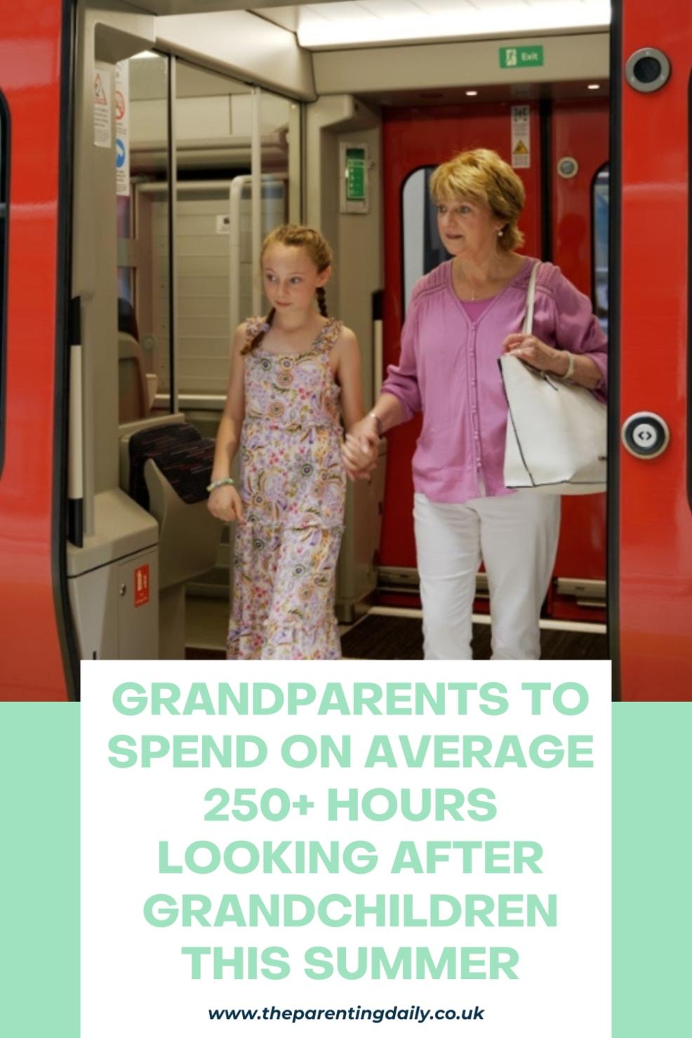 picture of a grandparent and grandchild getting off a train
