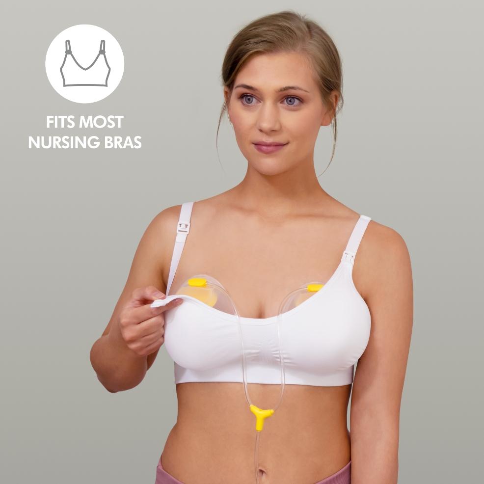 picture of hands free in bra breast pump