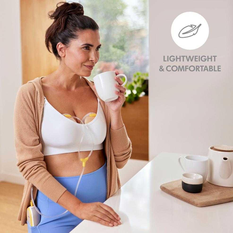 picture of hands free in bra breast pump
