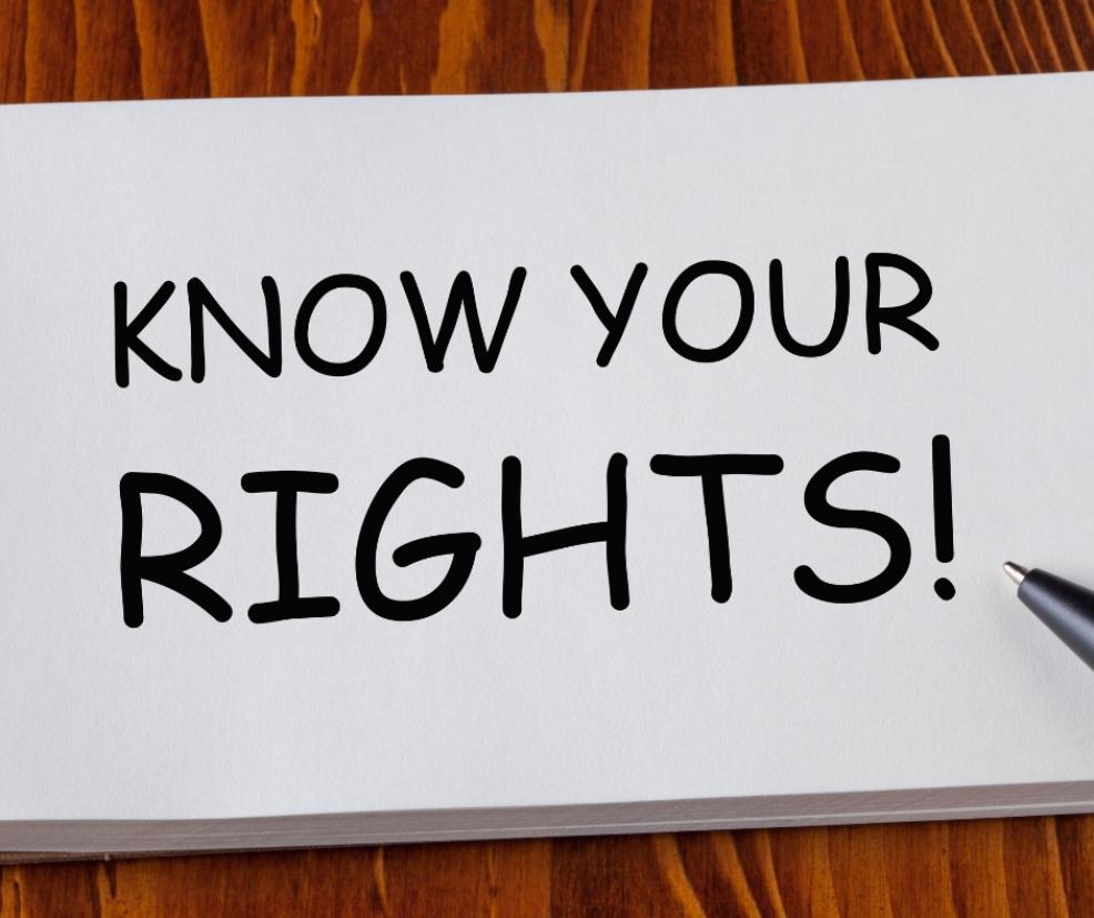 picture of know your rights sign