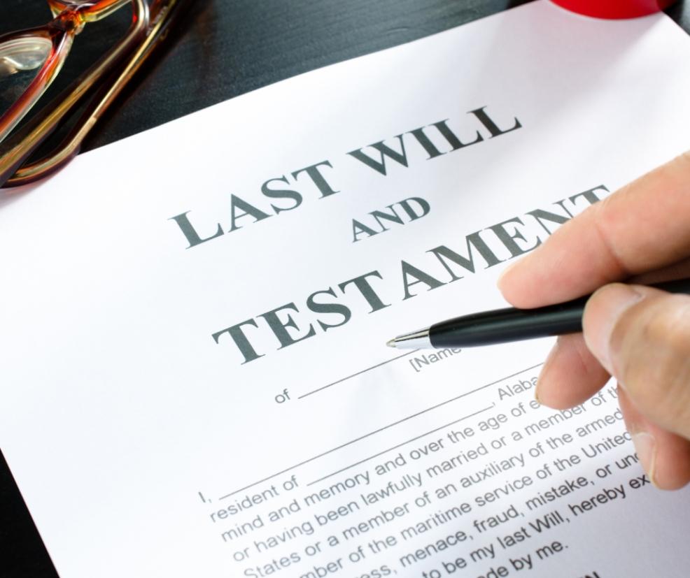 picture of a last will and testament