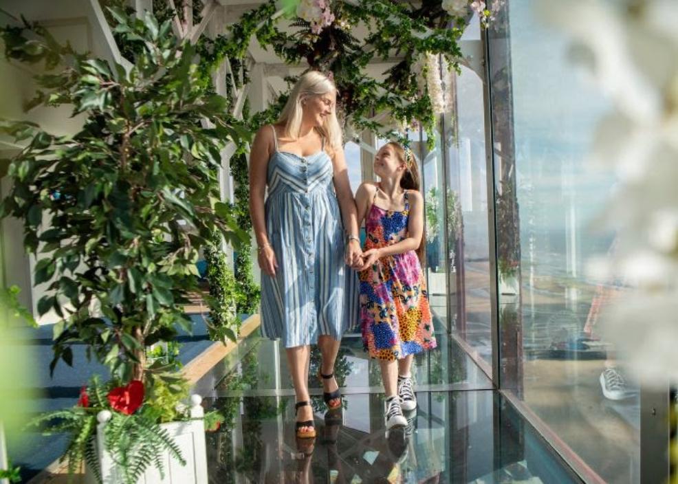 mother and daughter at Blackpool Tower picture of mother and daughter at Blackpool Tower