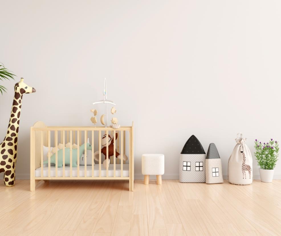 picture of a nursery with neutral materials