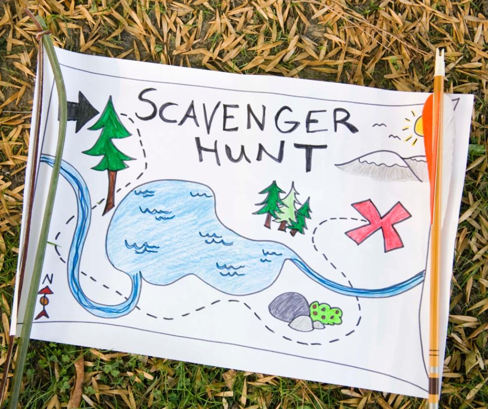 picture of a scavenger hunt map