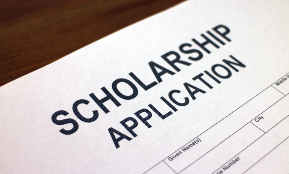 picture of a scholarship application form